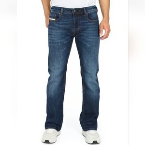 Diesel Mens Zatiny Regular Fit Bootcut Stretch Jeans Size 40 X 30 Dark Wash